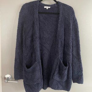 Madewell fuzzy navy blue cardigan